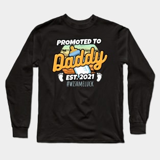 Cartoonish Promoted to Daddy est.2021 Long Sleeve T-Shirt